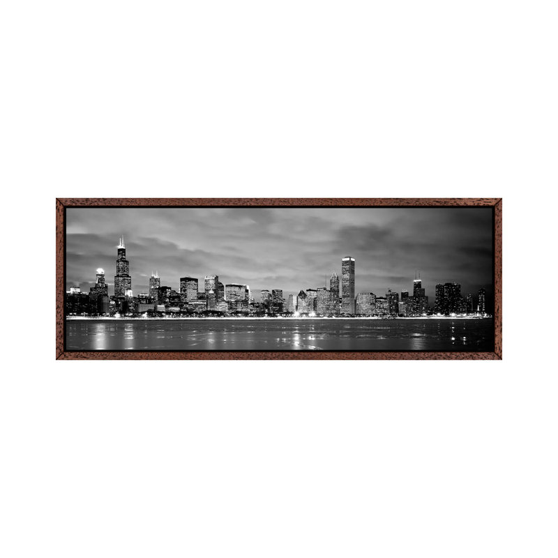 Panoramic Images 1 Piece Floater Frame Panoramic Wall Art on Canvas, 30.48 cm H x 91.44 cm W, Classic Wood