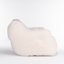 Chaise blanche avec tissu doux et rembourrage en mousse - convient à diverses pièces intérieures