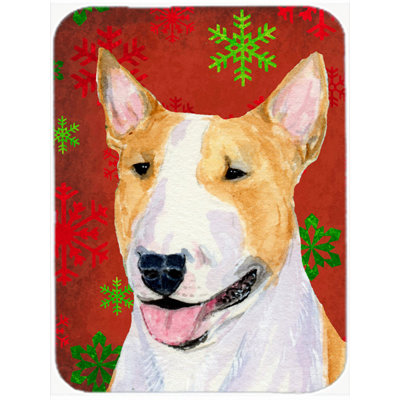 The Holiday Aisle Ashlynn Bull Terrier Glass Cutting Board