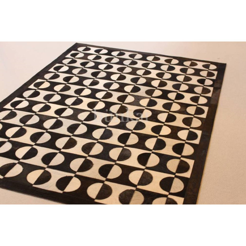 Fessler Geometric Cowhide Area Rug, Rectangle 120 x 180cm