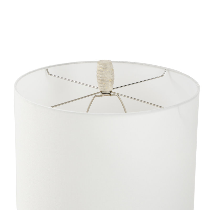 Mâle - lampe de table transitionnelle - Brie - abat-jour blanc cassé