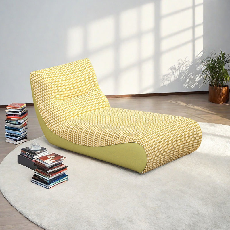 Éponge simple en lin et coton, Jaune, Jaune