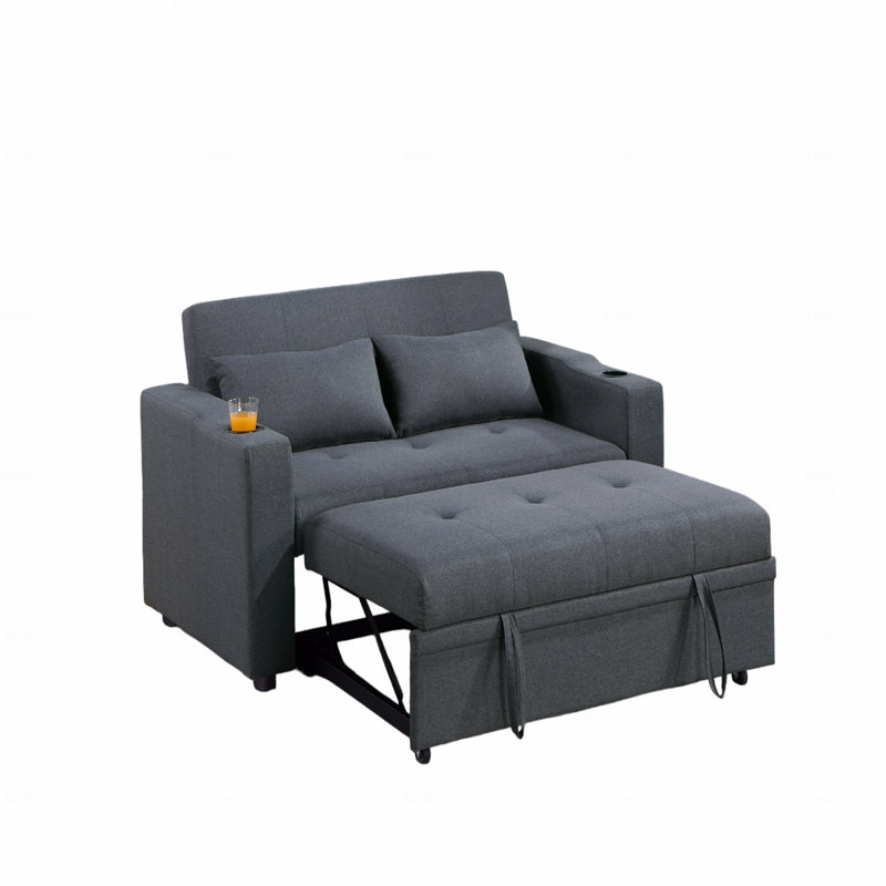 Canapé-lit de style contemporain gris anthracite, Gris anthracite