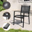 Ensemble de salle à manger 5 pièces pour l'extérieur, table et chaises de patio toutes saisons avec cadre en métal, ensemble de mobilier d'extérieur en polyester pour terrasse de jardin-1338690135