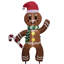 Lighted Inflatable Gingerbread Man Outdoor Christmas Decoration - 5'