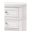 Table de chevet 3 tiroirs blanche avec USB