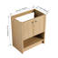 Meuble-lavabo de salle de bain de 76 cm (30 po), en contreplaqué de chêne avec 2 portes pour un rangement organisé et spacieux. Meuble-lavabo autoportant à fermeture amortie.