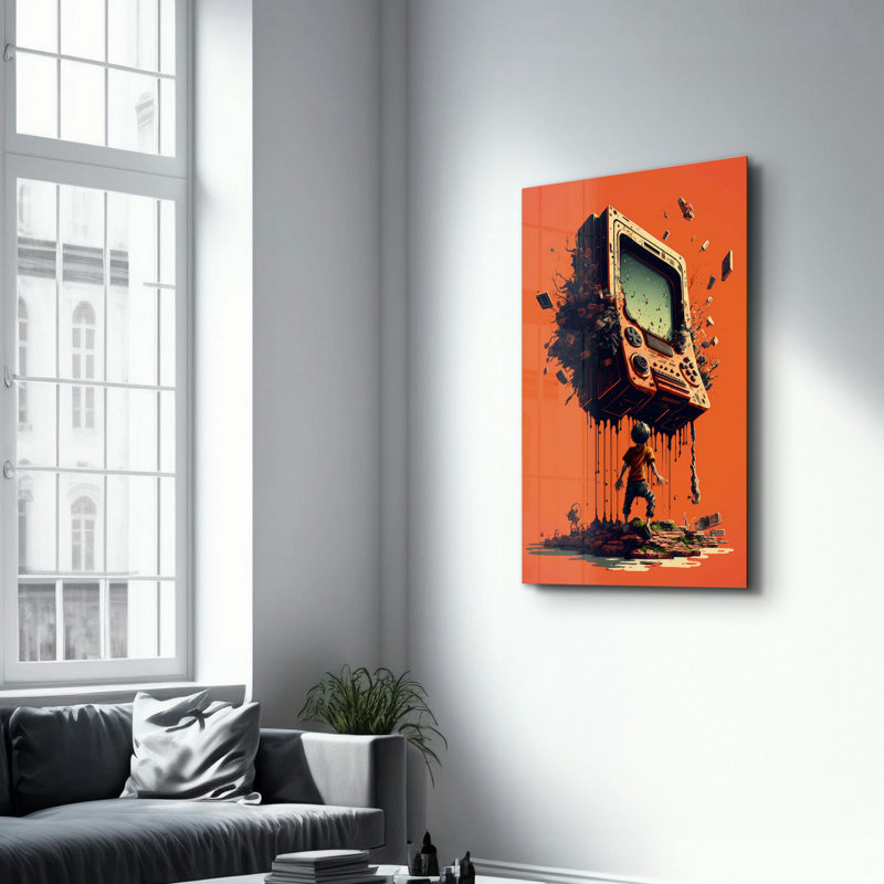 Elegant Tempered Glass Wall Art Painting, 13.8 x 21.7 inches | 100% Tempered Glass, Thickness: 0.16 inches | UV Printed for Vibrant Colors | Perfect for Home Decor, Living Room, & Office Spaces