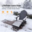 Chaise Adirondack pliante en PEHD avec repose-pieds rétractable, chaise de patio réglable toutes saisons à 3 positions pour terrasse-1106425834
