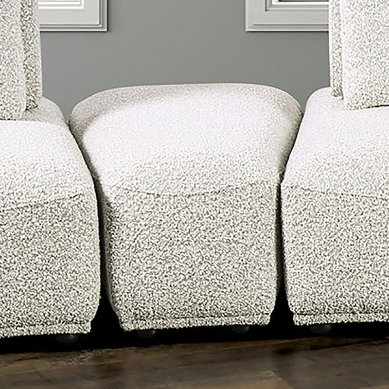 Canapé modulaire 5 pièces Aukeem, Polyester gris