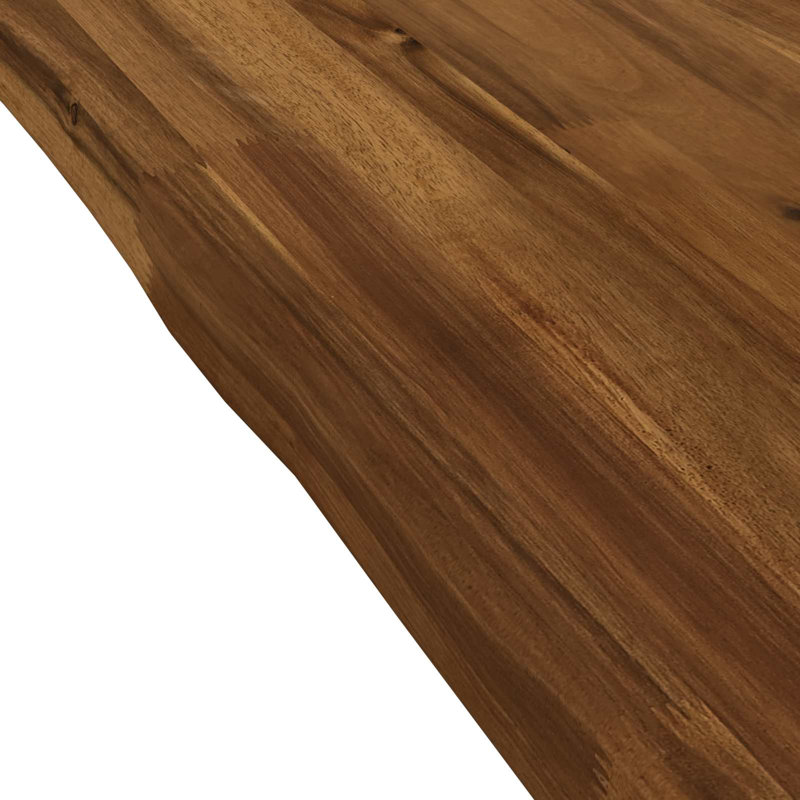 Solid Wood Table Top, 3.5cm H x 80cm W x 50cm D, Dark Brown