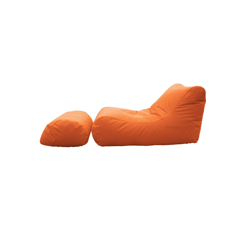 Russel Upholstered Chaise Lounge, Orange