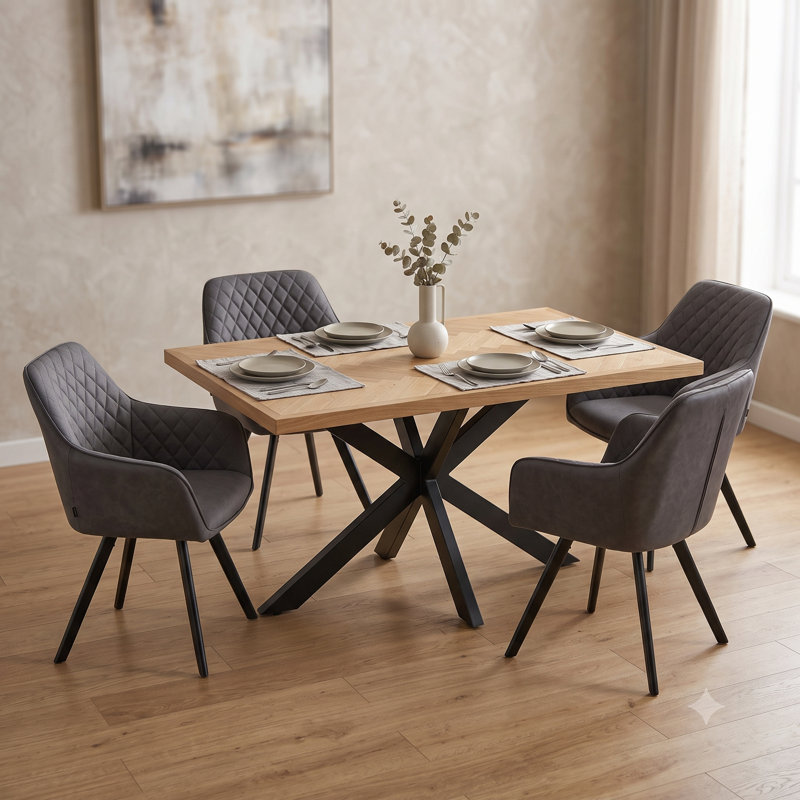 4 -Person Mango Solid Wood Dining Set