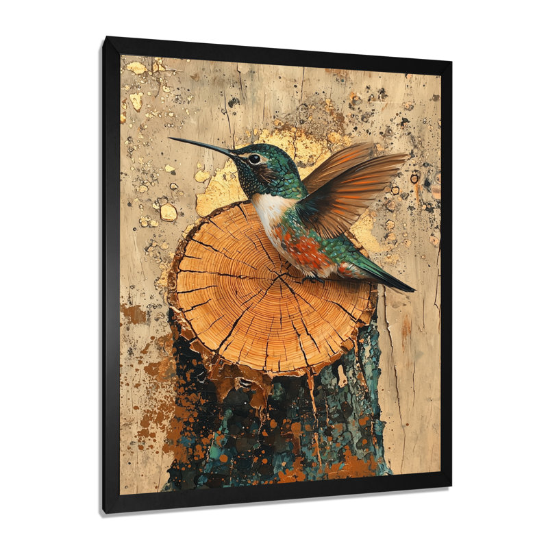 Govinda - animaux, impressions sur toile, Noir, noir, noir, noir, H 20 po x l 12 po, Picture Framed