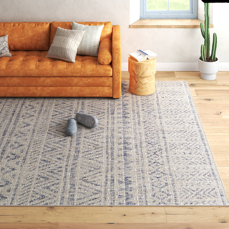 Tapis marocain tissé à la machine Mendota, Rectangle 4 pi 3 po x 5 pi 11 po