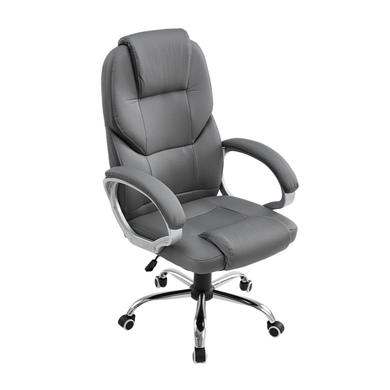 Vinyl Office Chair, Light Grey
