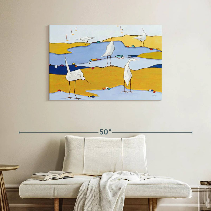 Marsh Egrets, 26" H x 39" W