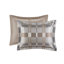 Ensemble d'édredon très grand de style couette en jacquard taupe 9 pièces Prescott-111572883