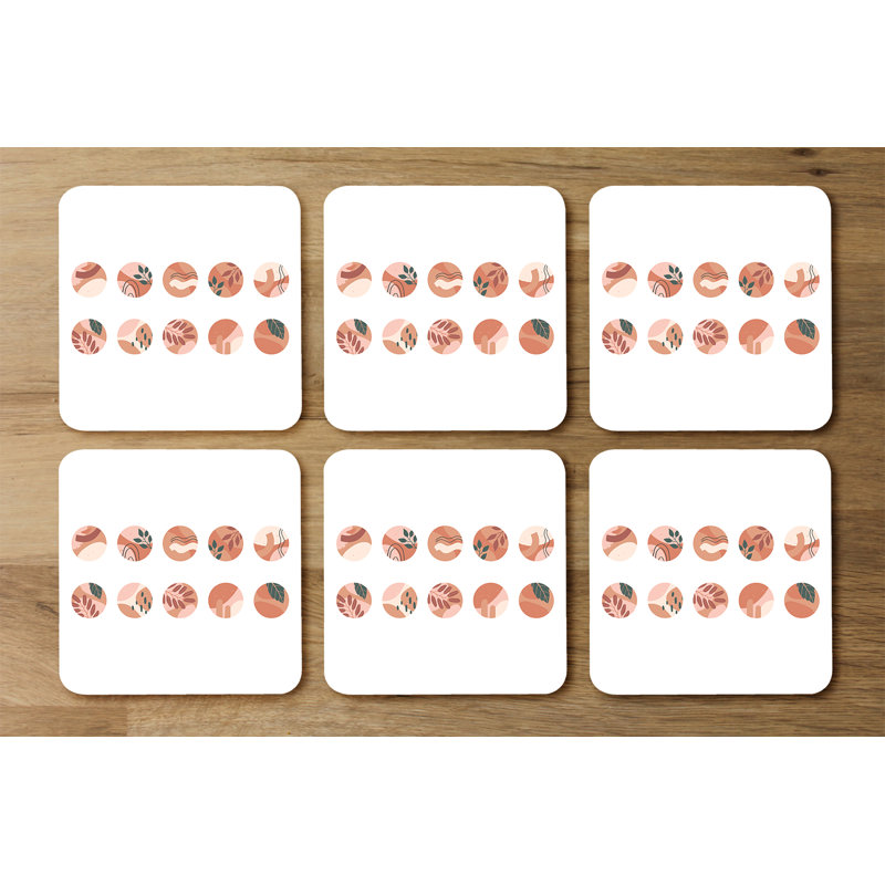 Square 6 Piece Coaster Set