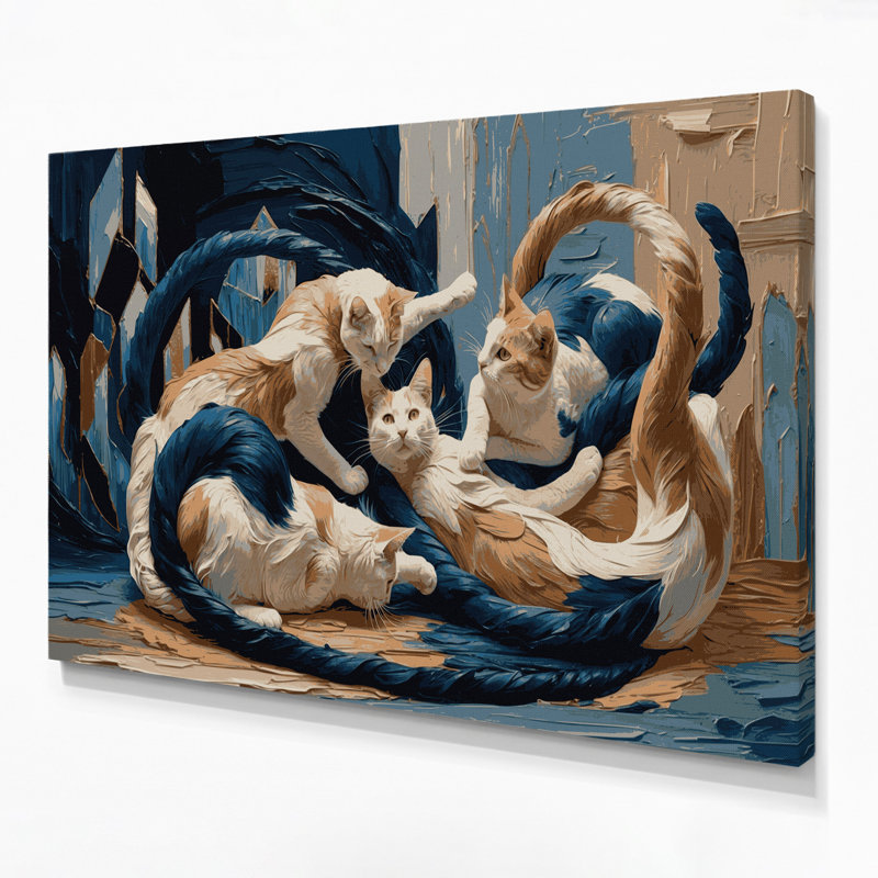 «Cats Colorpoint Shorthair», art mural sur toile, H 11 po x l 14 po
