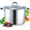 Marmite en acier inoxydable de 24 pintes avec couvercle Cook N Home Professional, grande marmite avec poignées Stay-Cool, marmite pour pâtes, spaghetti, marmite de cuisson profonde résistante, va au lave-vaisselle