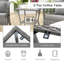 3-Piece Outdoor Rocking Chair Set Hand-Woven PE Rattan Chairs-Grey