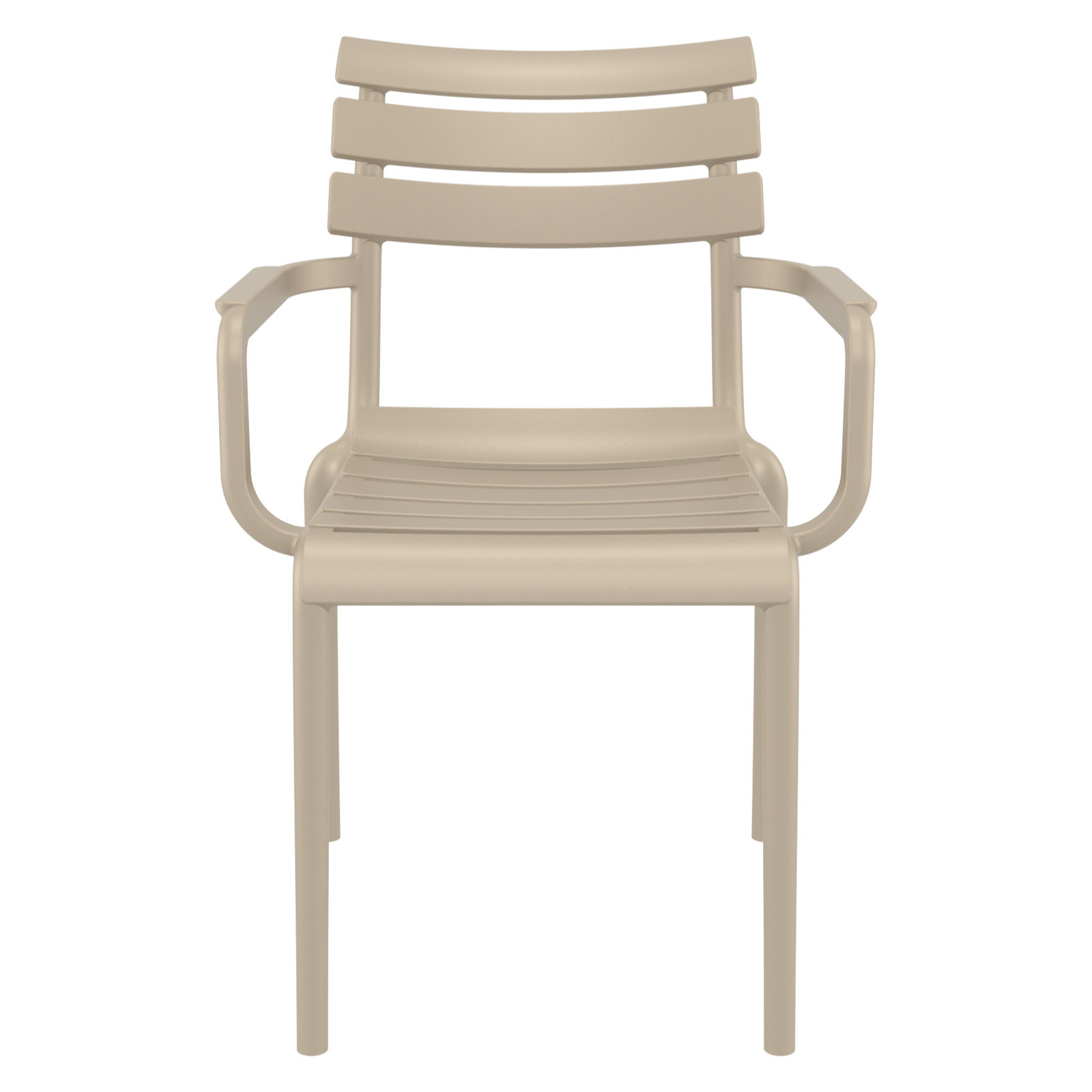 Aragons Stacking Patio Dining Armchair, Taupe