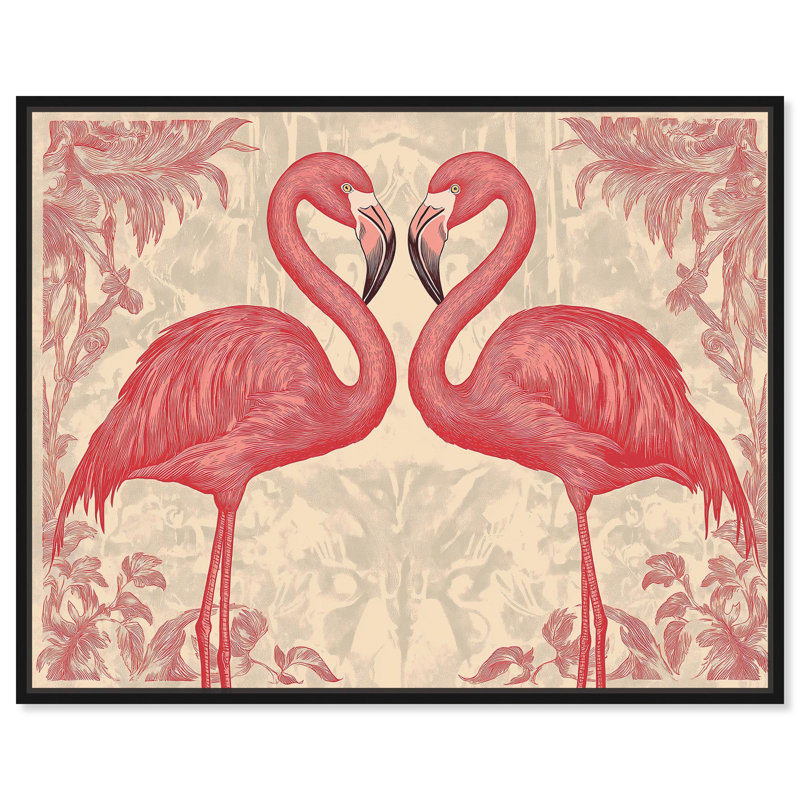 In Flamingo's Eyes , Cadre flottant noir, H 21 po x l 17 po