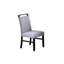 Chaise rembourrée en tissu doux avec pieds en bois gris anthracite