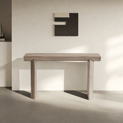 Retro Minimalist Solid Wood Console Table