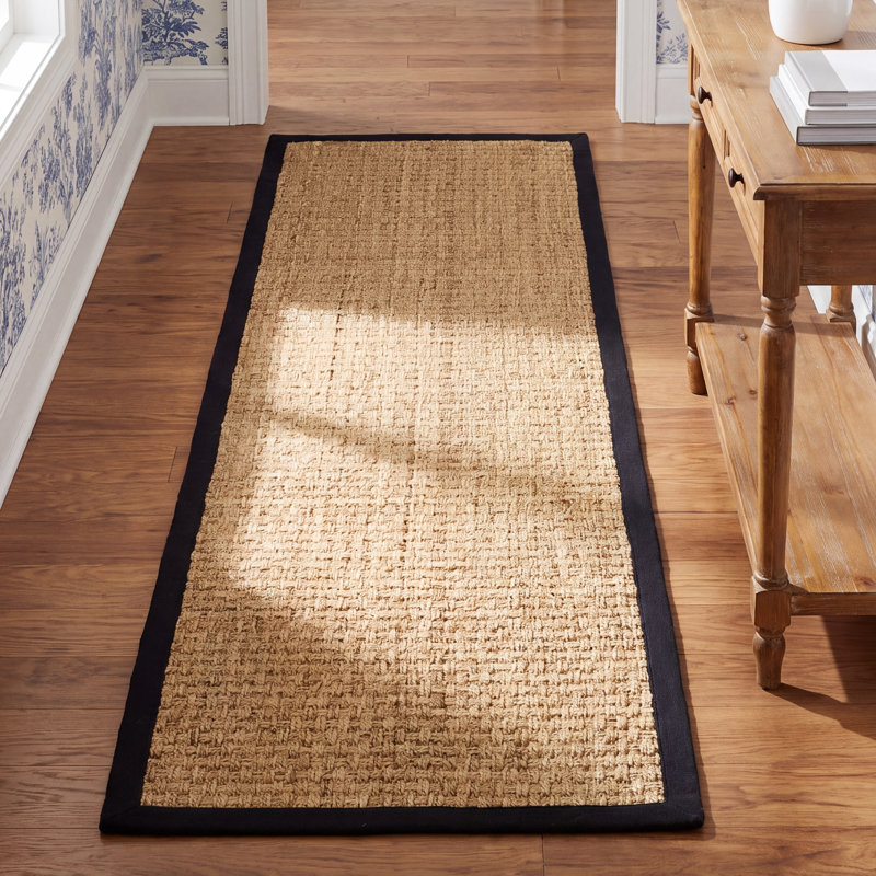 Fiddlewood Auckland Natural/Black Area Rug, Runner 2'6" x 8'