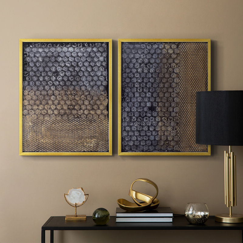 Imprimé «Speckled Matter III» - reproduction encadrée de qualité supérieure - prête à être accrochée - aucun clou requis - aucun clou requis