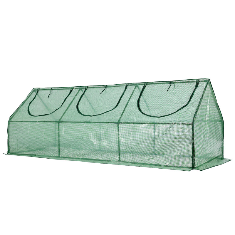 Aoodor 9'W x 3'D Mini Greenhouse, Portable Tunnel Green House, Green