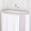 Cabine de douche ovale en laiton 60 "avec supports de plafond 60"-68509897