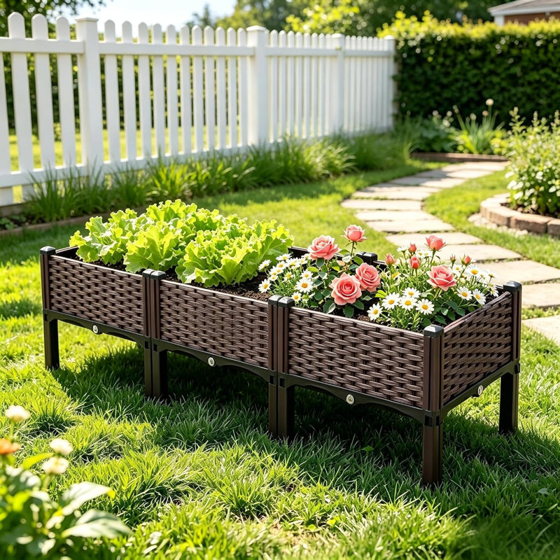 Plastic Raised Garden Bed with Legs