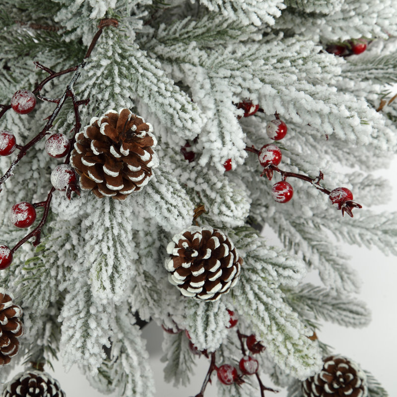 Arbre de Noël artificiel enneigé et givré 36 po H 36 po