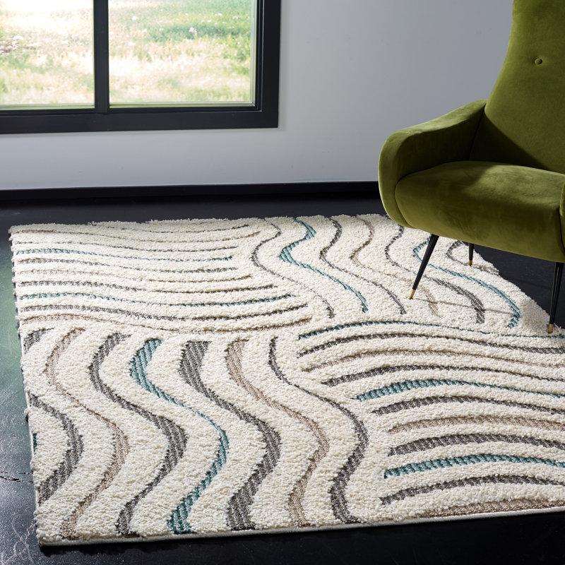 Tapis à poils longs Gruver, Carré 6 pi 7 po