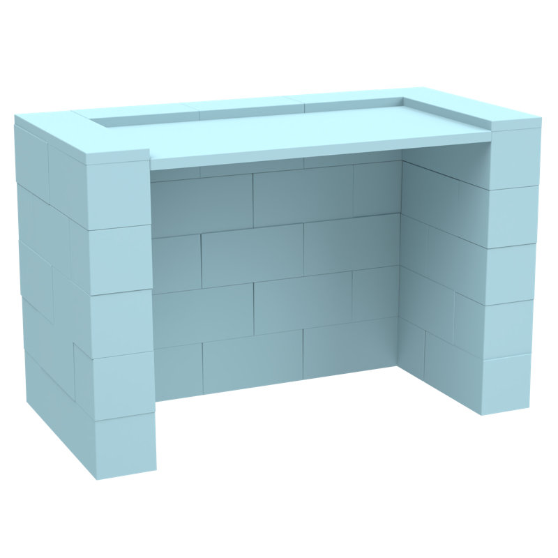 Ensemble de bureau 30 po, Bleu clair