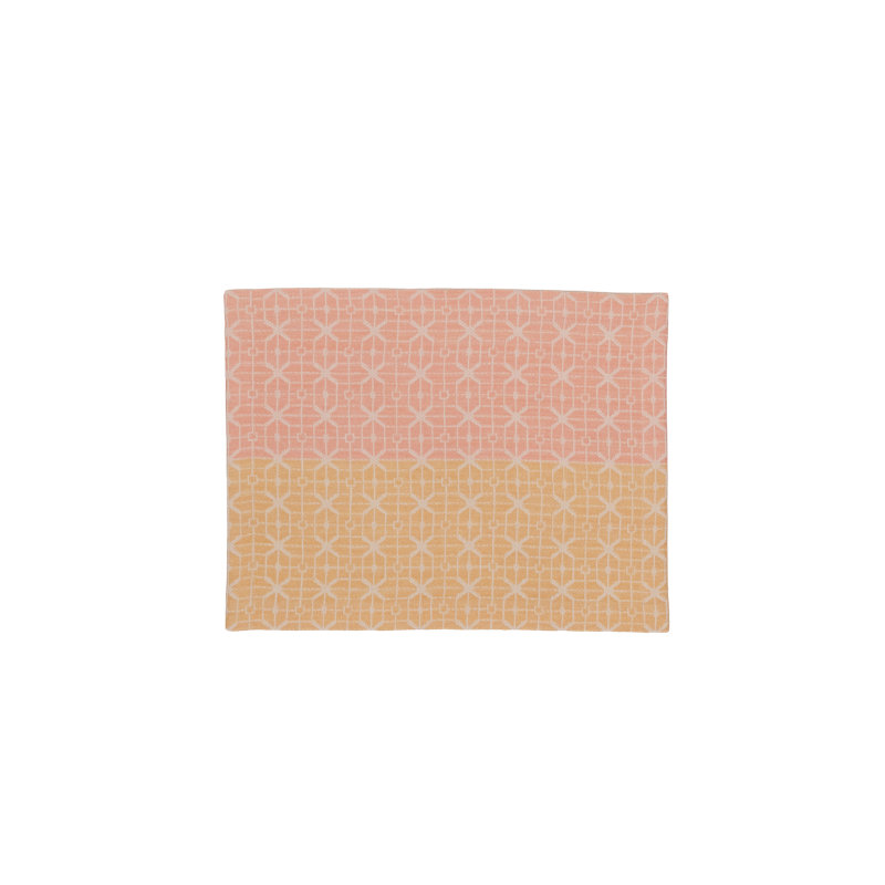 Handloom Jacquard Collection Table Placemat 14x18 Inch, Gray;Green