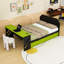 Lit de jour double avec bureau intégré et port USB et lit gigogne simple-361742537