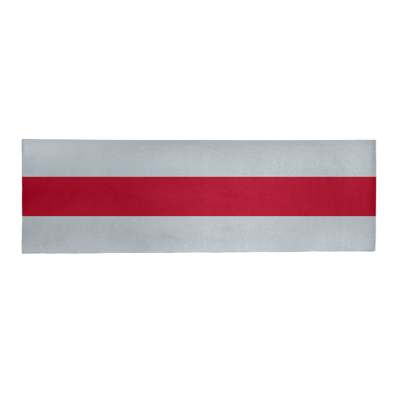 Tapis argent/rouge tissé à plat Los Angeles, Tapis de couloir 2 pi 6 po x 8 pi