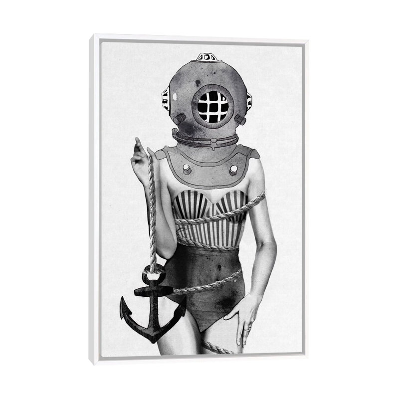 Sunken by Jenny Rome - Print on Canvas, 66.04 cm H x 45.72 cm W, White Framed