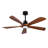 52 Inch Walnut 5-Blade Ceiling Fan with LED Light, Damecia Modern Indoor Ceiling Fan, Remote Control Included-1847075487-1847075483