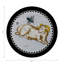 Zodiac Aries White Vegan Leather Round Coasters-1816729164
