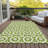 Washable Floral Indoor / Outdoor Rug-2066416430