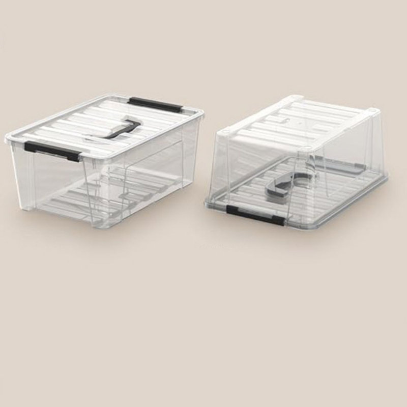 Clear Stackable Plastic Storage Bins with Lids, 5-Litre, 6-Pack