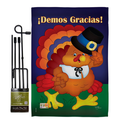 Gracias de démonstrations ! ensemble de 2 drapeaux 2 pièces en polyester automne à impressions de thanksgiving