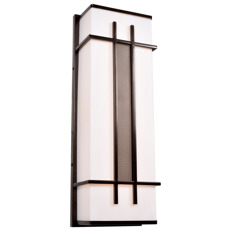 Luminaire à cloison d'extérieur Oldroyd, 26" H x 9" L x 6" D, Bronze