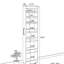Armoire de rangement coulissante multifonctionnelle à 7 niveaux pour espaces étroits