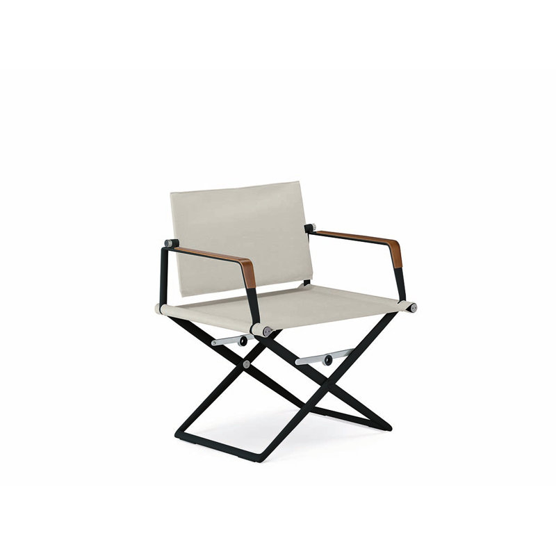 Seax Outdoor Dining Armchair, Sail Dove, Black Pepper